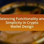 Balancing Functionality and Simplicity in Crypto Wallet Design