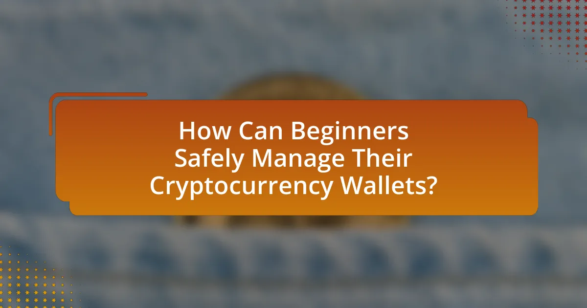 How Can Beginners Safely Manage Their Cryptocurrency Wallets?