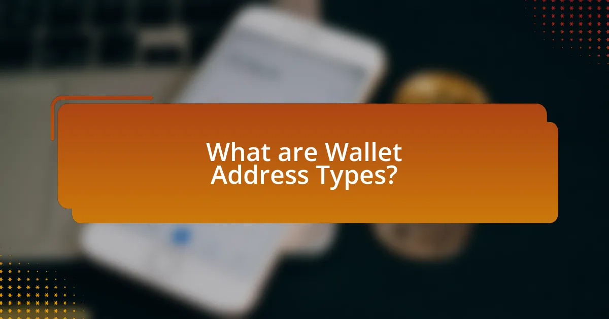 What are Wallet Address Types?