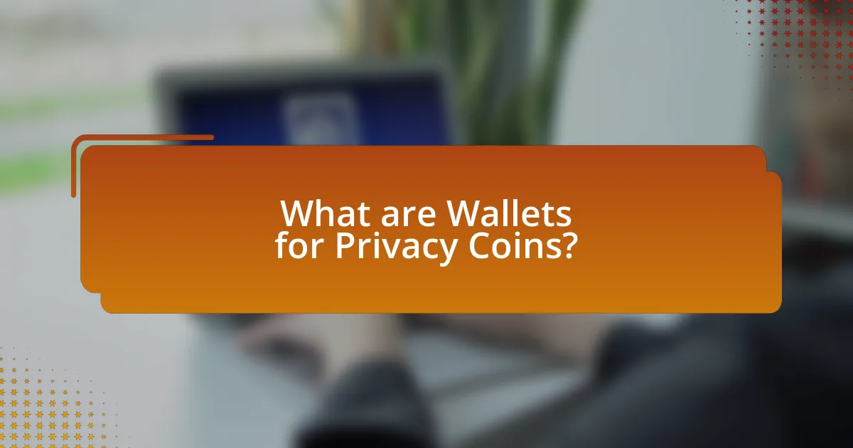 What are Wallets for Privacy Coins?
