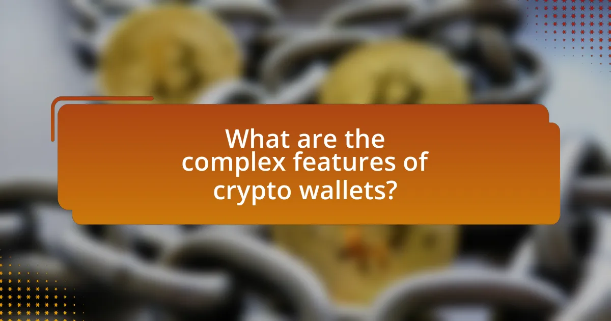What are the complex features of crypto wallets?