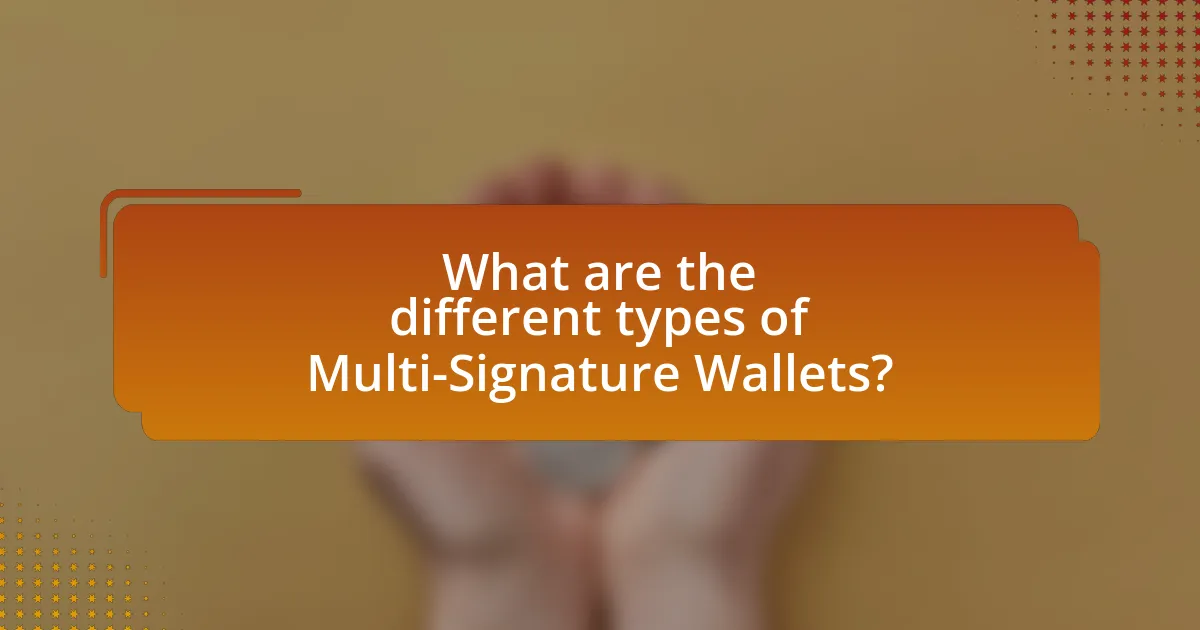 What are the different types of Multi-Signature Wallets?