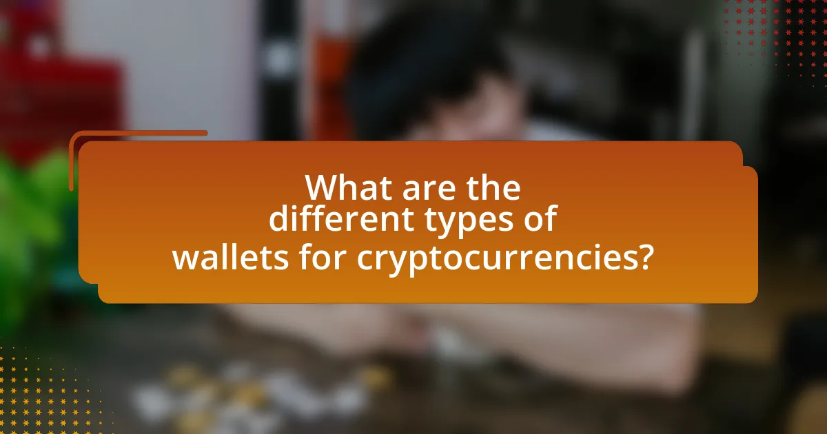 What are the different types of wallets for cryptocurrencies?
