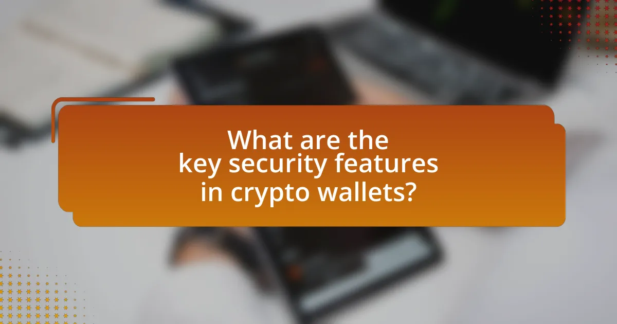 What are the key security features in crypto wallets?