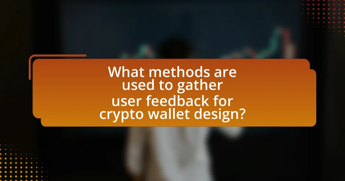 What methods are used to gather user feedback for crypto wallet design?