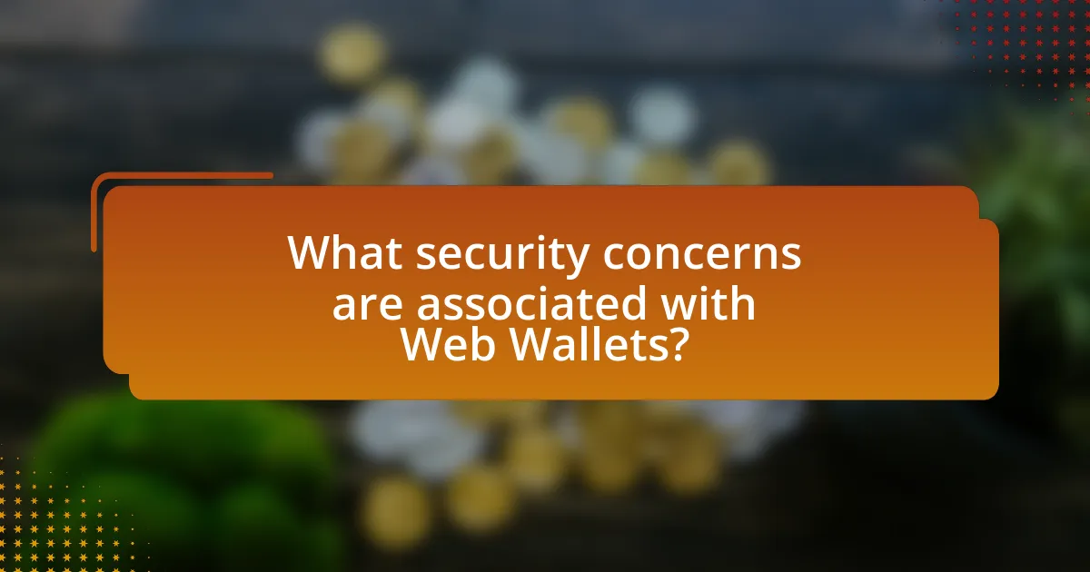 What security concerns are associated with Web Wallets?