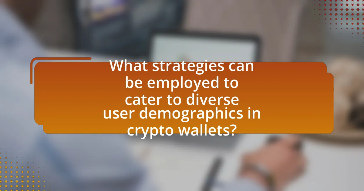 What strategies can be employed to cater to diverse user demographics in crypto wallets?